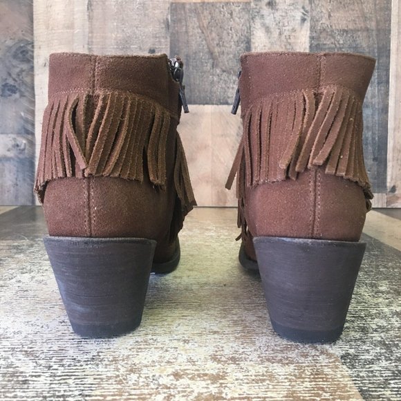 Old Gringo Brown Tassel Ankle Cowboy Boots Womens 7.5 B - Picture 11 of 12